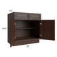 RTA Biscotti Cafe Glazed 33" Base Cabinet with 1 Decorative End Panel and 1 Roll Out Tray