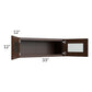 RTA Biscotti Cafe Glazed 33" x 12" Wall Cabinet with Beveled Glass