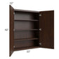 RTA Biscotti Cafe Glazed 33" x 42" Wall Cabinet with 2 Decorative End Panels