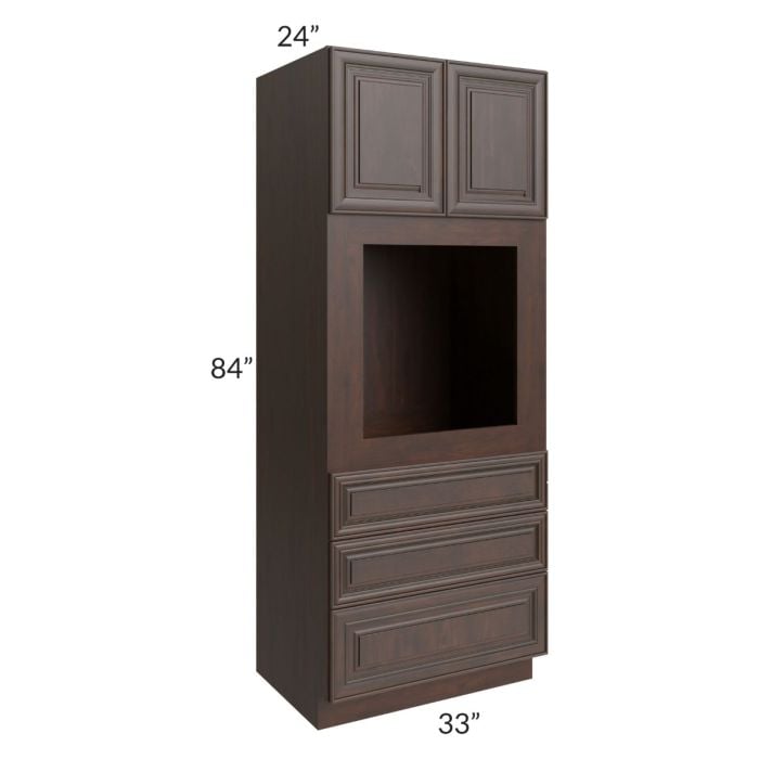 RTA Biscotti Cafe Glazed 33" x 84" Universal Oven Cabinet