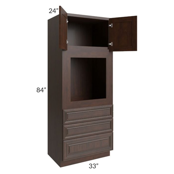 RTA Biscotti Cafe Glazed 33" x 84" Universal Oven Cabinet