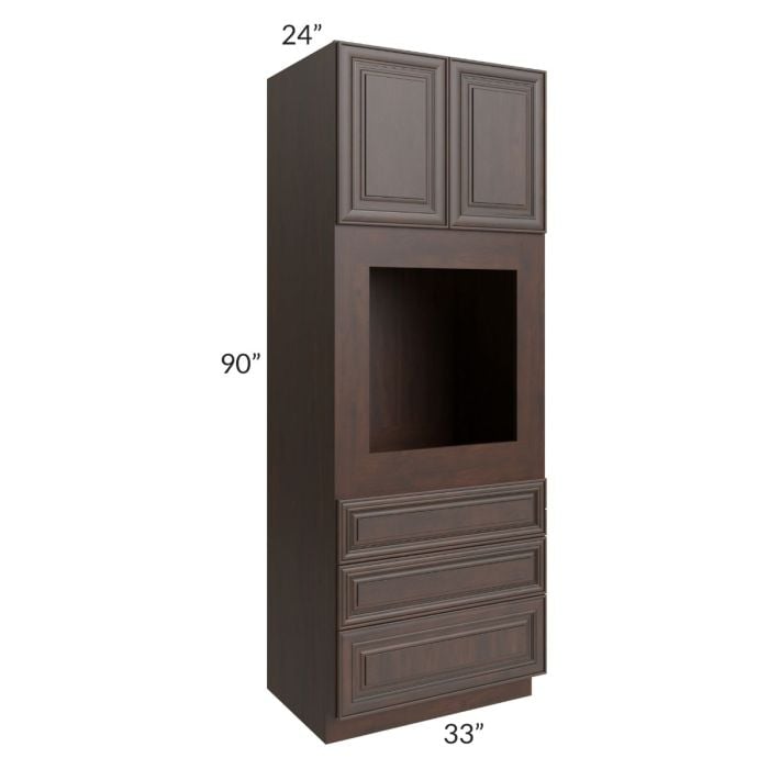 RTA Biscotti Cafe Glazed 33" x 90" Universal Oven Cabinet