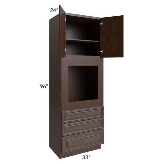 RTA Biscotti Cafe Glazed 33" x 96" Universal Oven Cabinet