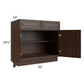 RTA Biscotti Cafe Glazed 36" Base Cabinet with 1 Decorative End Panel and 1 Roll Out Tray