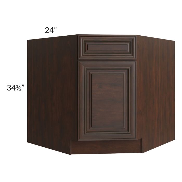 RTA Biscotti Cafe Glazed 36" Diagonal Corner Sink Base Cabinet