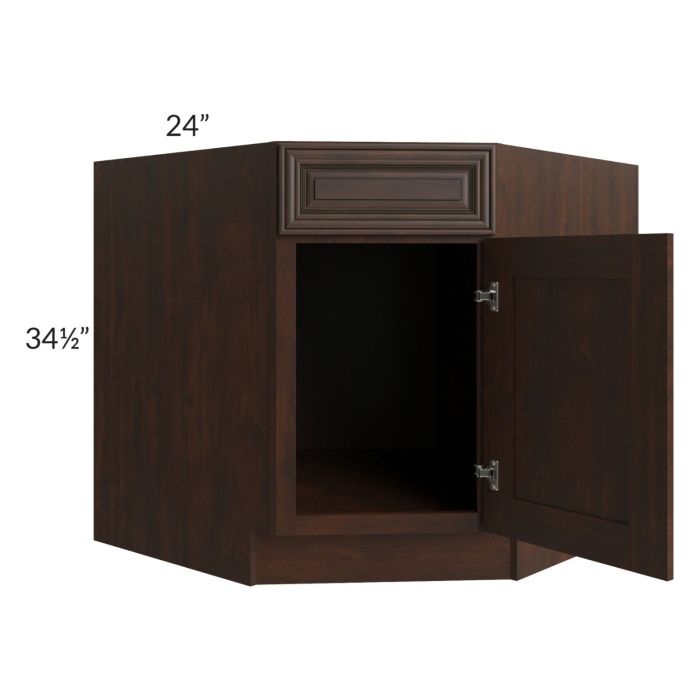 RTA Biscotti Cafe Glazed 36" Diagonal Corner Sink Base Cabinet