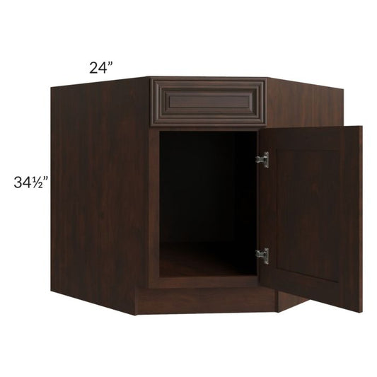 RTA Biscotti Cafe Glazed 36" Diagonal Corner Sink Base Cabinet