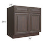 RTA Biscotti Cafe Glazed 36" Sink Base with 1 Decorative End Panel