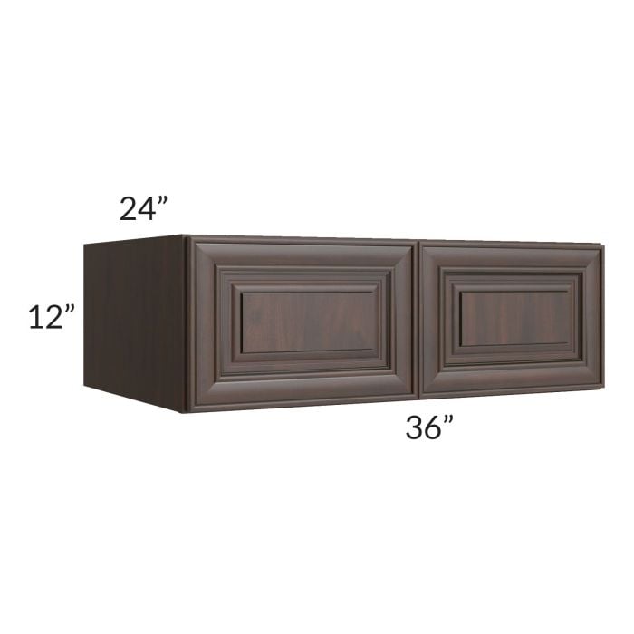 RTA Biscotti Cafe Glazed 36" x 12" x 24" Refrigerator Wall Cabinet