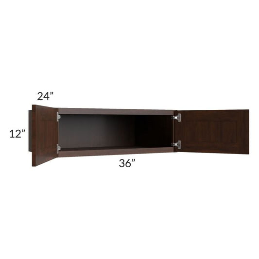 RTA Biscotti Cafe Glazed 36" x 12" x 24" Refrigerator Wall Cabinet