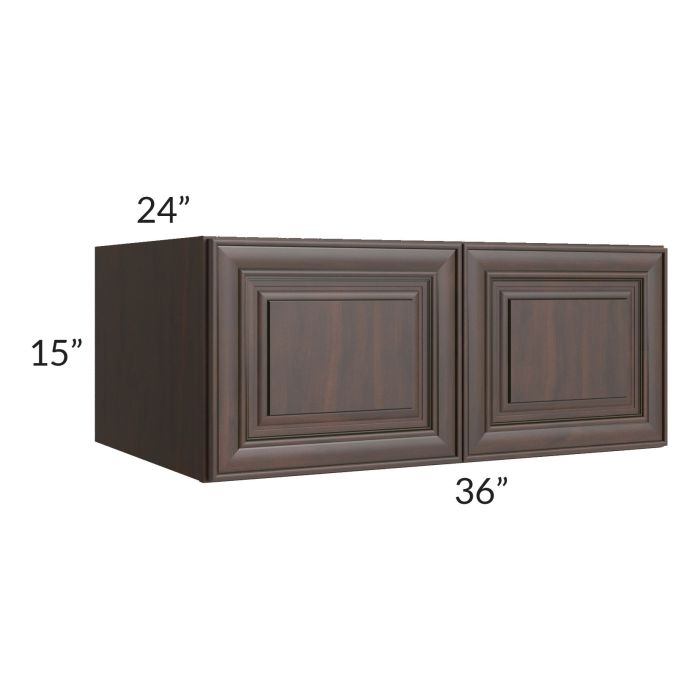 RTA Biscotti Cafe Glazed 36" x 15" x 24" Refrigerator Wall Cabinet