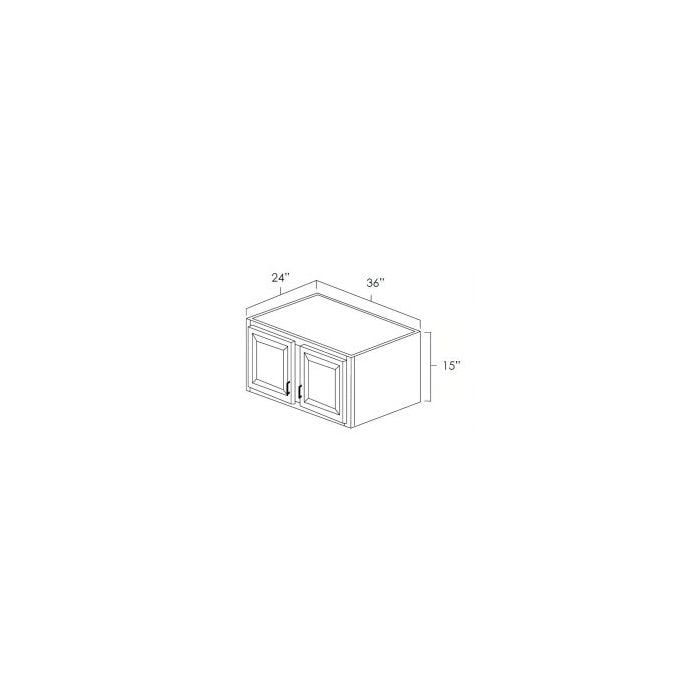 RTA Biscotti Cafe Glazed 36" x 15" x 24" Refrigerator Wall Cabinet