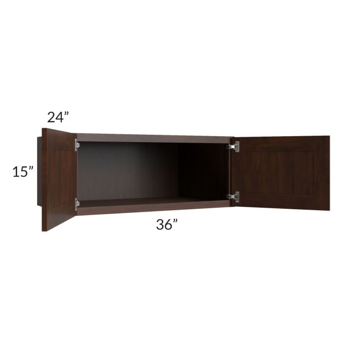 RTA Biscotti Cafe Glazed 36" x 15" x 24" Refrigerator Wall Cabinet