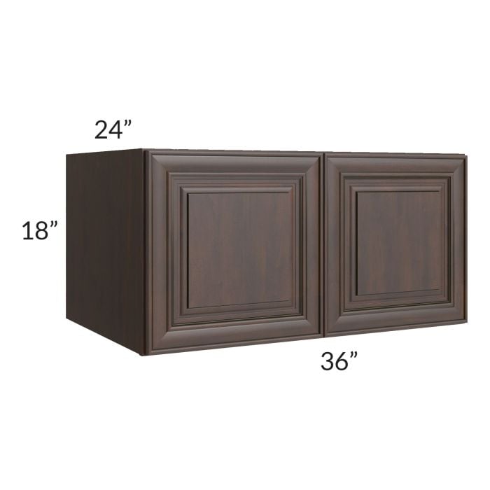 RTA Biscotti Cafe Glazed 36" x 18" x 24" Refrigerator Wall Cabinet