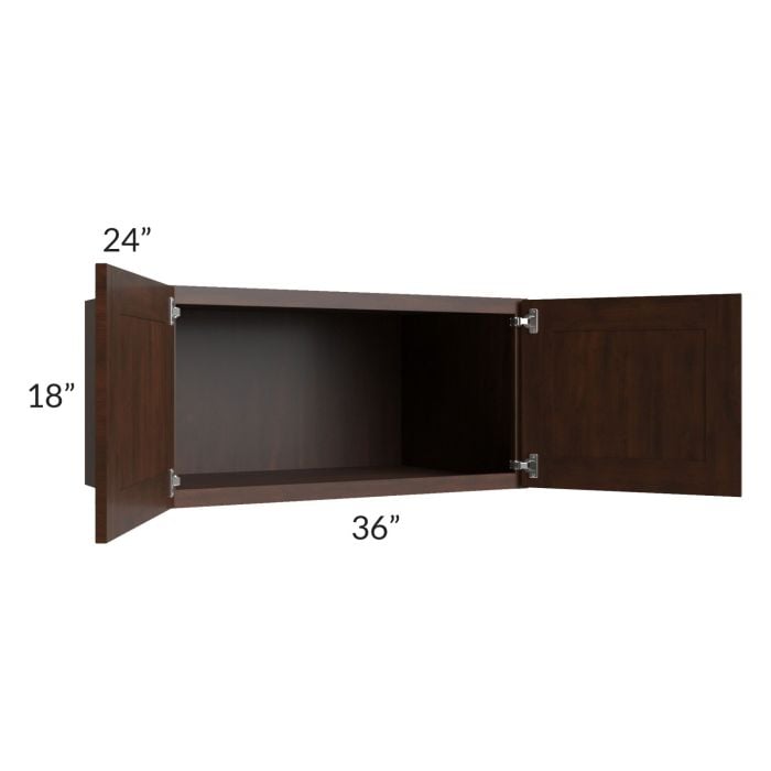 RTA Biscotti Cafe Glazed 36" x 18" x 24" Refrigerator Wall Cabinet