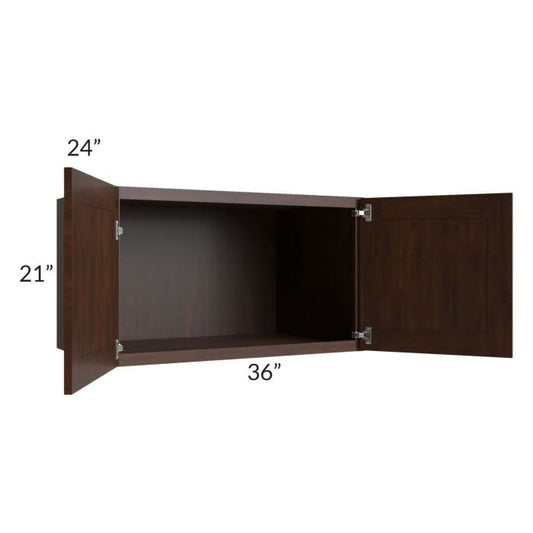 RTA Biscotti Cafe Glazed 36" x 21" x 24" Refrigerator Wall Cabinet