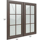 RTA Biscotti Cafe Glazed 36" x 36" Mullion Glass Door