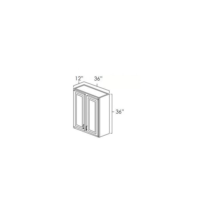 RTA Biscotti Cafe Glazed 36" x 36" Wall Cabinet