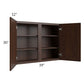 RTA Biscotti Cafe Glazed 39" x 30" Wall Cabinet with 1 Decorative End Panel