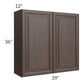 RTA Biscotti Cafe Glazed 39" x 36" Wall Cabinet with 2 Decorative End Panels