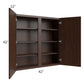 RTA Biscotti Cafe Glazed 42" x 42" Wall Cabinet with 1 Decorative End Panel