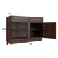 RTA Biscotti Cafe Glazed 48" Base Cabinet with 1 Decorative End Panel