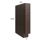 RTA Biscotti Cafe Glazed 6" Base Spice Drawer Cabinet with 1 Decorative End Panel
