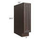 RTA Biscotti Cafe Glazed 9" Full Height Door Tray Base Cabinet - Left Hinged