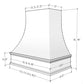 RTA Black Asheville 36" x 36" Smooth Curved Hood with Classic Molding