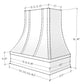 RTA Black Asheville 36" x 36" Strapped Curved Hood with Block Molding