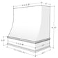 RTA Black Charlotte 48" x 48" Sloped Smooth Hood with Classic Molding
