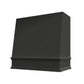 RTA Black Wilmington 36" x 48" Smooth Angled Hood with Classic Molding