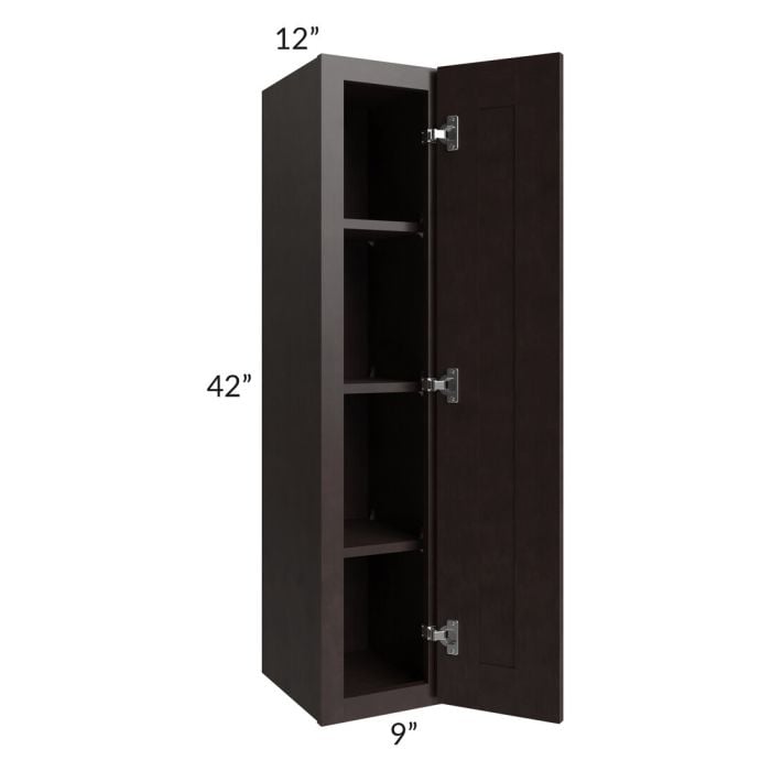 RTA Brazilian Shaker 09" x 42" Wall Cabinet with 1 Decorative End Panel