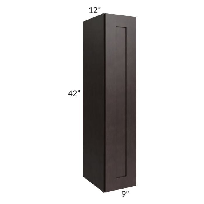 RTA Brazilian Shaker 09" x 42" Wall Cabinet with 2 Decorative End Panels