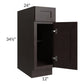 RTA Brazilian Shaker 12" Base Cabinet with 1 Decorative End Panel