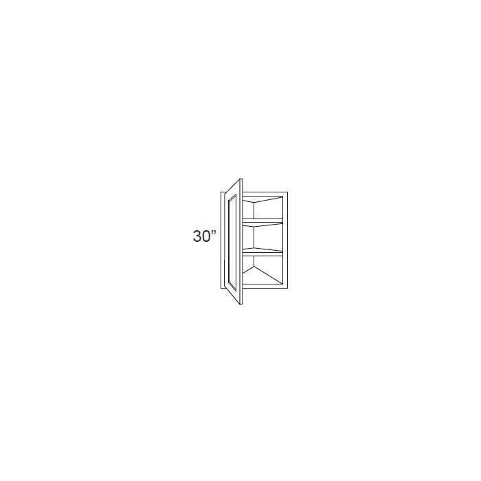 RTA Brazilian Shaker 12" x 30" Angle Wall Cabinet