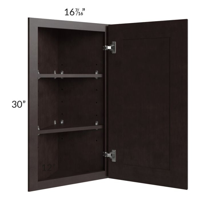 RTA Brazilian Shaker 12" x 30" Angle Wall Cabinet