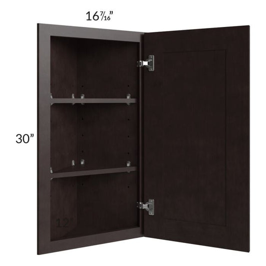 RTA Brazilian Shaker 12" x 30" Angle Wall Cabinet