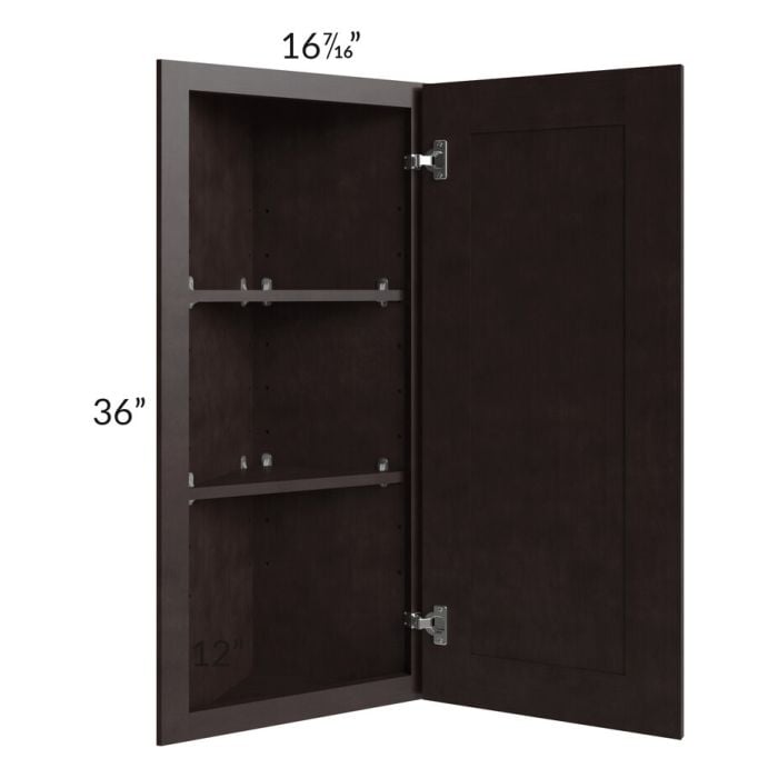 RTA Brazilian Shaker 12" x 36" Angle Wall Cabinet