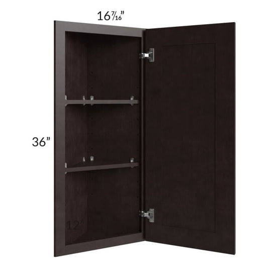 RTA Brazilian Shaker 12" x 36" Angle Wall Cabinet