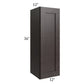 RTA Brazilian Shaker 12" x 36" Wall Cabinet with 1 Decorative End Panel
