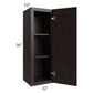 RTA Brazilian Shaker 12" x 36" Wall Cabinet with 1 Decorative End Panel