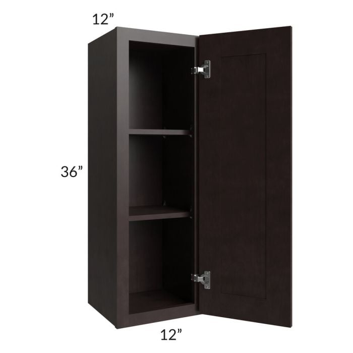 RTA Brazilian Shaker 12" x 36" Wall Cabinet with 1 Decorative End Panel