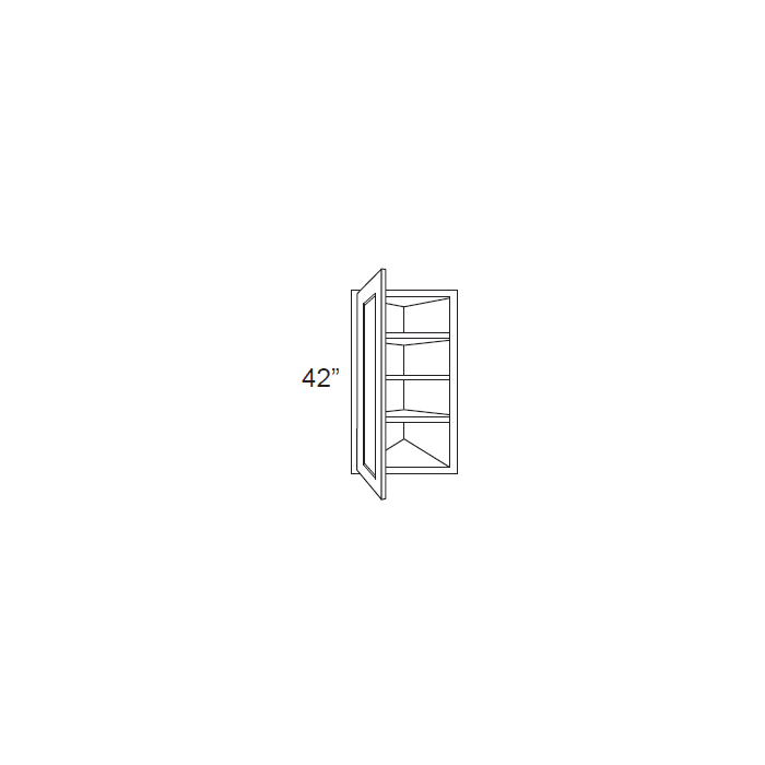 RTA Brazilian Shaker 12" x 42" Angle Wall Cabinet