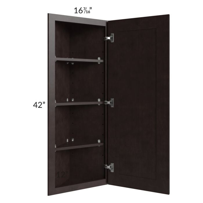 RTA Brazilian Shaker 12" x 42" Angle Wall Cabinet