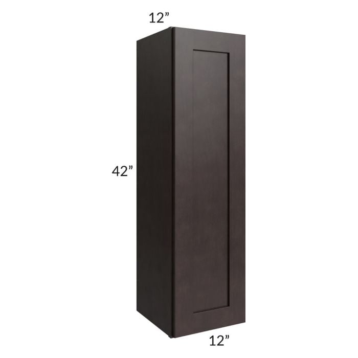 RTA Brazilian Shaker 12" x 42" Wall Cabinet with 1 Decorative End Panel