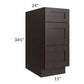 RTA Brazilian Shaker 15" Drawer Base Cabinet with 1 Decorative End Panel
