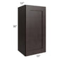 RTA Brazilian Shaker 15" x 30" Wall Cabinet with 1 Decorative End Panel