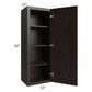 RTA Brazilian Shaker 15" x 42" Wall Cabinet with 2 Decorative End Panels
