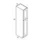 RTA Brazilian Shaker 15" x 84" Wall Pantry with 1 Decorative End Panel and 3 Roll Out Trays